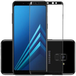 Защитное стекло 3D Samsung A8 2018 (A530) Black 2