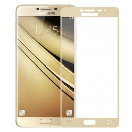 Защитное стекло 3D Samsung A3 2016 (A310) Gold
