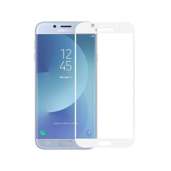 Захисне скло 3D Samsung J7 2017 J730 White